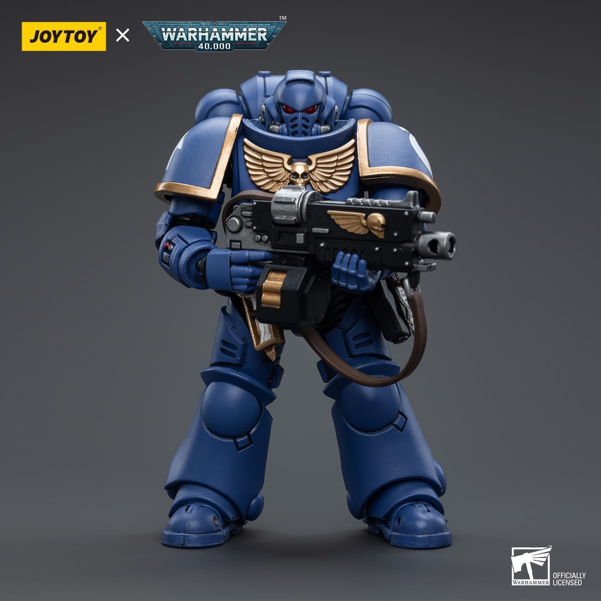 JoyToy Warhammer 40K Figurines d'action de science-fiction sous licence officielle à l'échelle 1/18 Série complète Ultramarines Intercessors