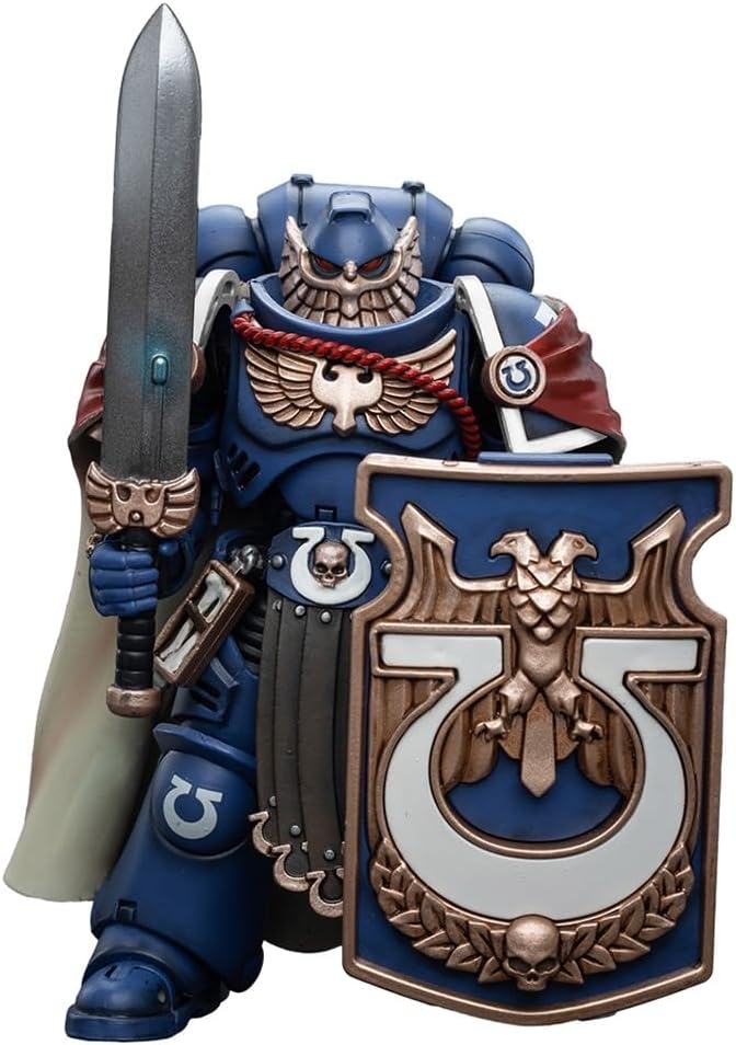 JoyToy ?á Warhammer 40K Figurines d'action de science-fiction sous licence officielle à l'échelle 1/18 Série complète Ultramarine Victrix Guard