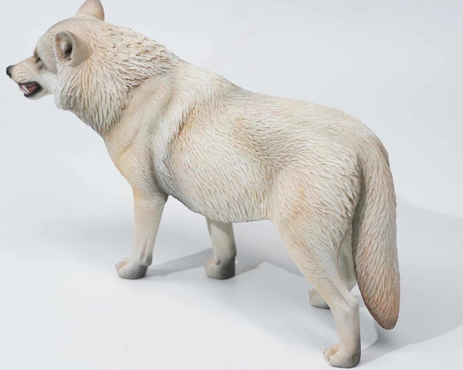 Figurine de loup de collection JXK : loup tibétain, peinte à la main avec expertise, réaliste, en résine sûre, figurine animale miniature à l'échelle 1:6