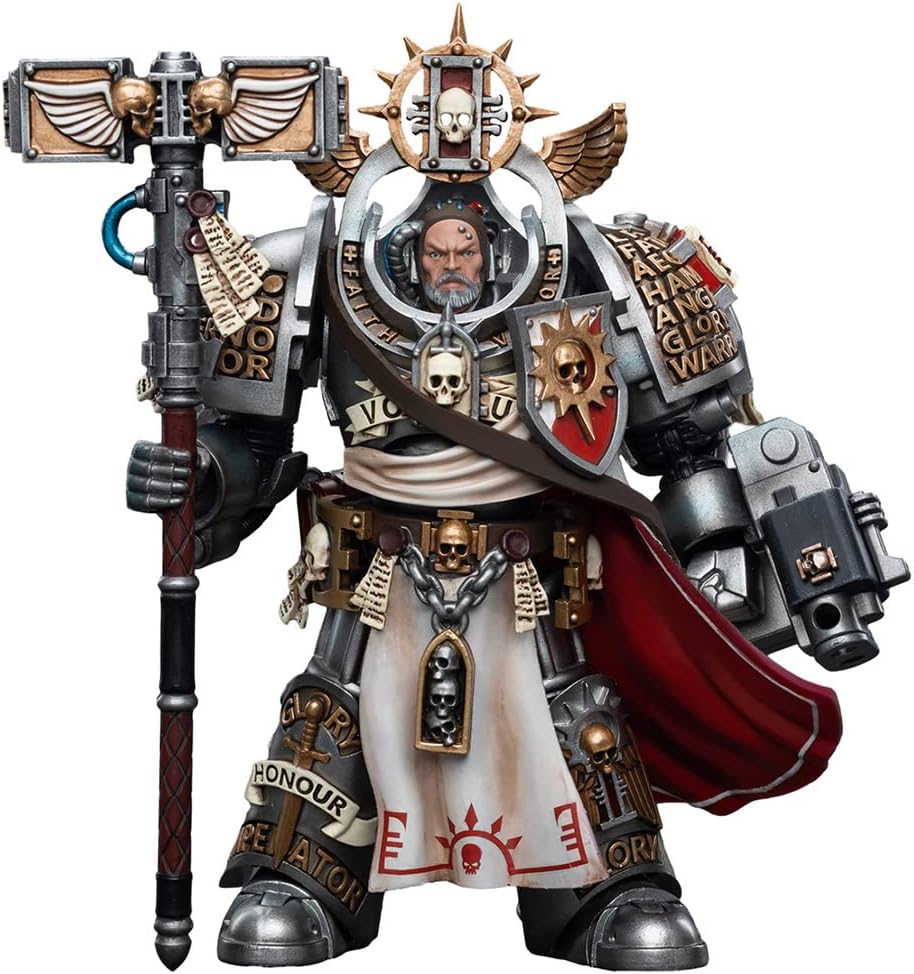 Figurine de collection JoyToy 40K Grey Knights Grand Master Voldus à l'échelle 1:18