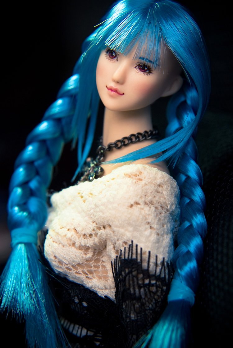 Figura de acción esculpida de cabeza femenina a escala 1/6 TBLeague/Obitsu/JIAOU CDH16