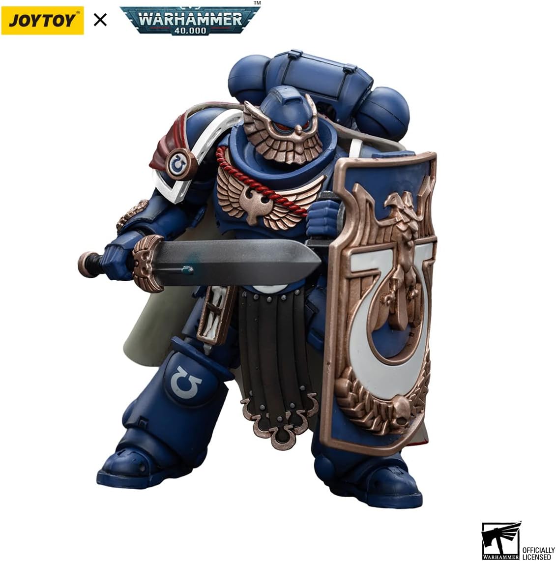 JoyToy ?á Warhammer 40K Figurines d'action de science-fiction sous licence officielle à l'échelle 1/18 Série complète Ultramarine Victrix Guard