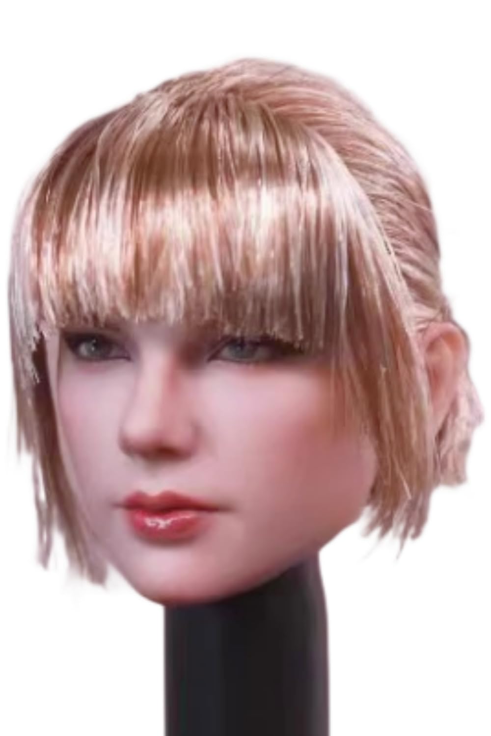 Escultura de cabeza femenina a escala 1:6, escultura de cabeza de niña europea de una bella cantante para figuras de acción de 12 pulgadas.