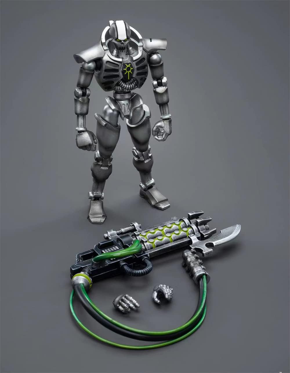 JoyToy - Figurines d'action Warhammer 40K sous licence officielle à l'échelle 1/18, série complète Black Templars et Necrons (Nécrons, Silver Blaster x 1)