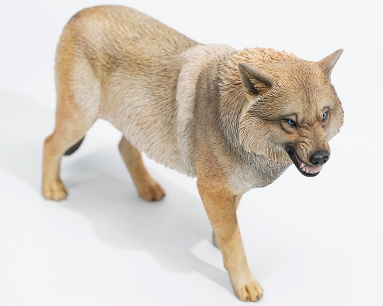 Figurine de loup de collection JXK : loup tibétain, peinte à la main avec expertise, réaliste, en résine sûre, figurine animale miniature à l'échelle 1:6