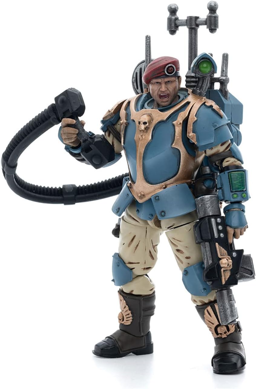 JoyToy Warhammer 40K 1/18 Scale Astra Militarum Tempestus Scions Command Squad 55th Kappic Eagles Vox Operator Action Figure