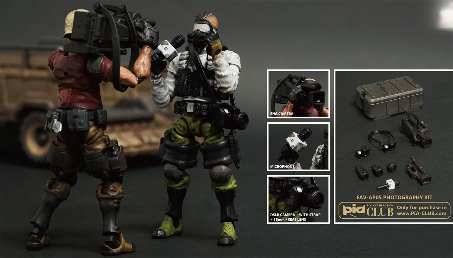 Figura coleccionable de Toys Alliance X Acid Rain: Acid Rain: Kit de fotografía para figura de acción en miniatura a escala 1:18 FAV-AP05