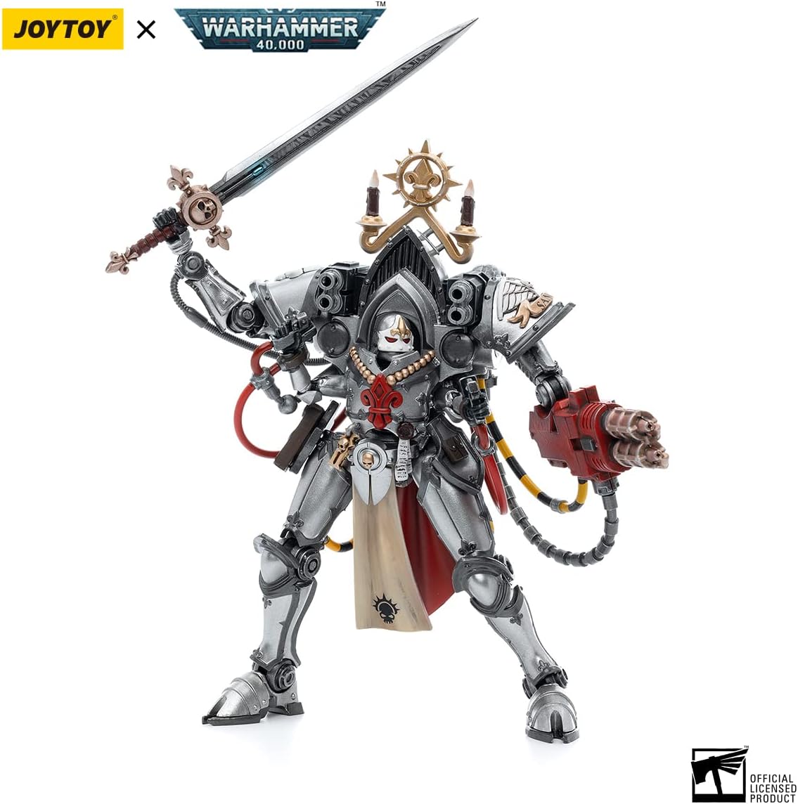 JoyToy Warhammer 40K Adepta Sororitas Ordre du Linceul d'Argent Paragon Warsuit Sister Collaen Figurine à collectionner à l'échelle 1:18