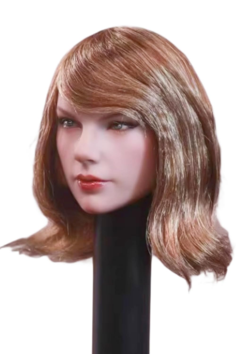 Escultura de cabeza femenina a escala 1:6, escultura de cabeza de niña europea de una bella cantante para figuras de acción de 12 pulgadas.