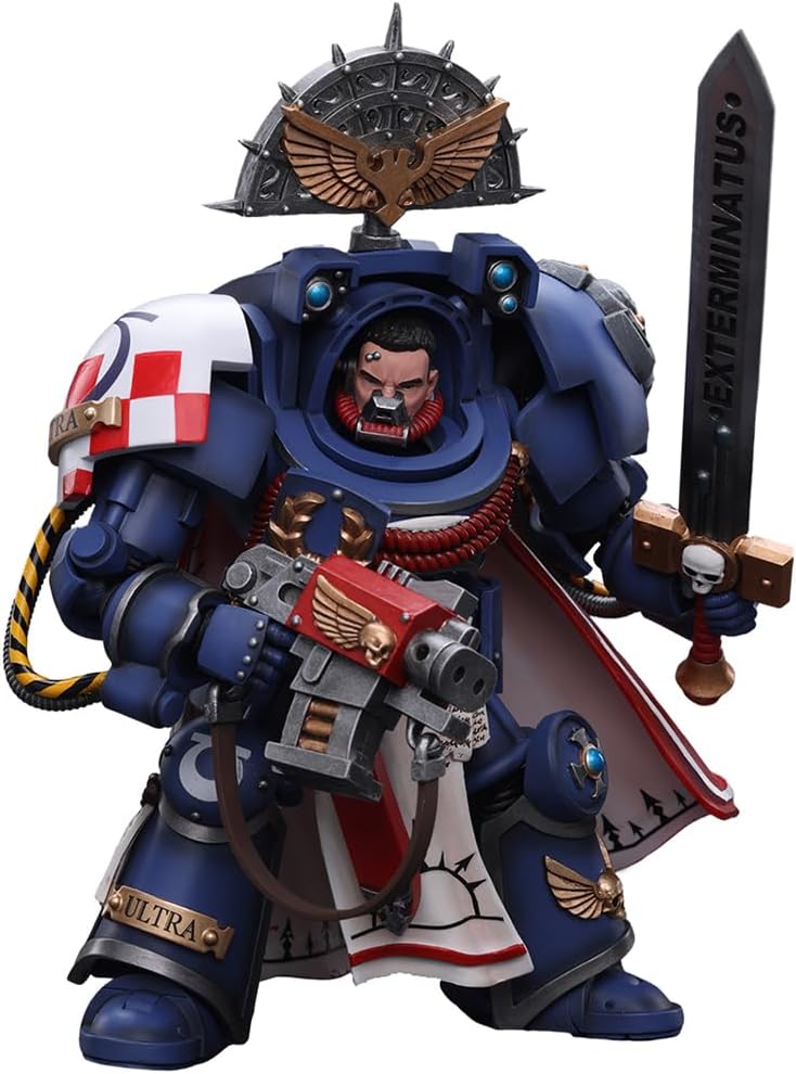 Figurine de collection JoyToy Warhammer 40K Ultramarine Terminator Captain à l'échelle 1:18