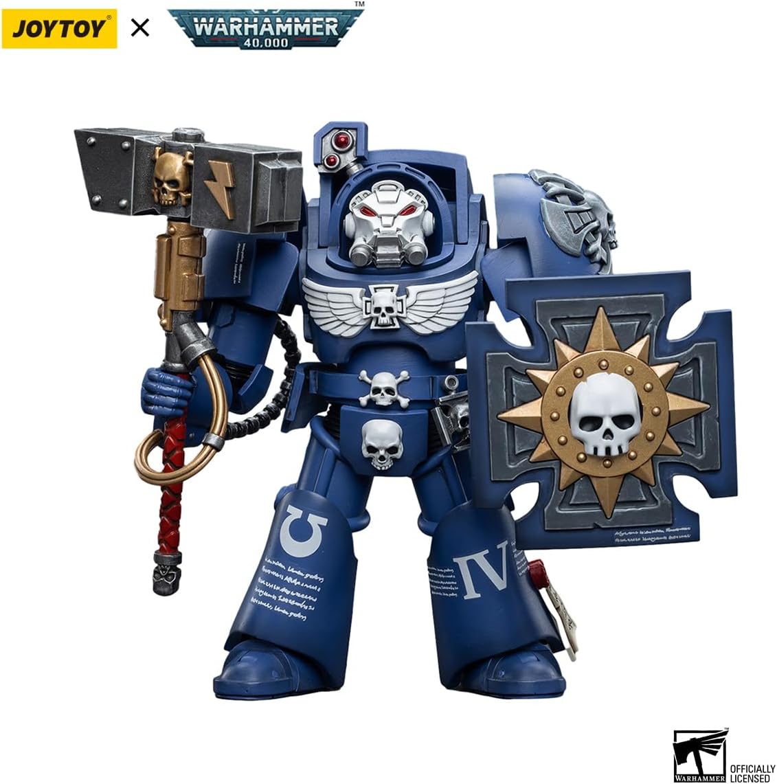 Figurine articulée de collection JoyToy Warhammer 40K Ultramarines Terminators Brother Acastian à l'échelle 1:18