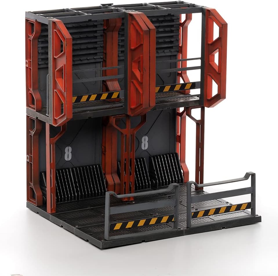 Base de escena temática de ciencia ficción a escala 1/18 de JoyToy para figuras de acción Mecha Depot: Área de preparación JT1118