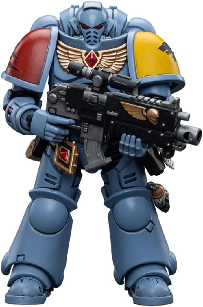 JoyToy - Figurines d'action de science-fiction Warhammer 40K sous licence officielle à l'échelle 1/18, série complète (Intercessors, Space Wolves)