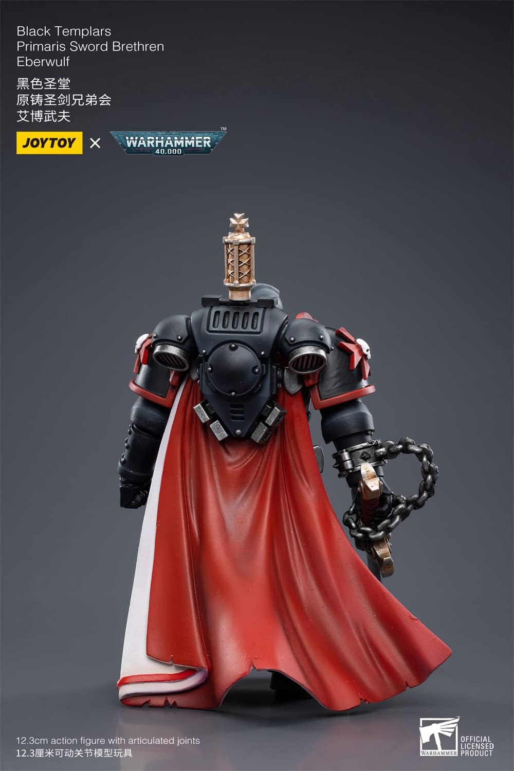 JoyToy 40K Figurines d'action sous licence officielle à l'échelle 1/18 Série complète Black Templars Eberwulf