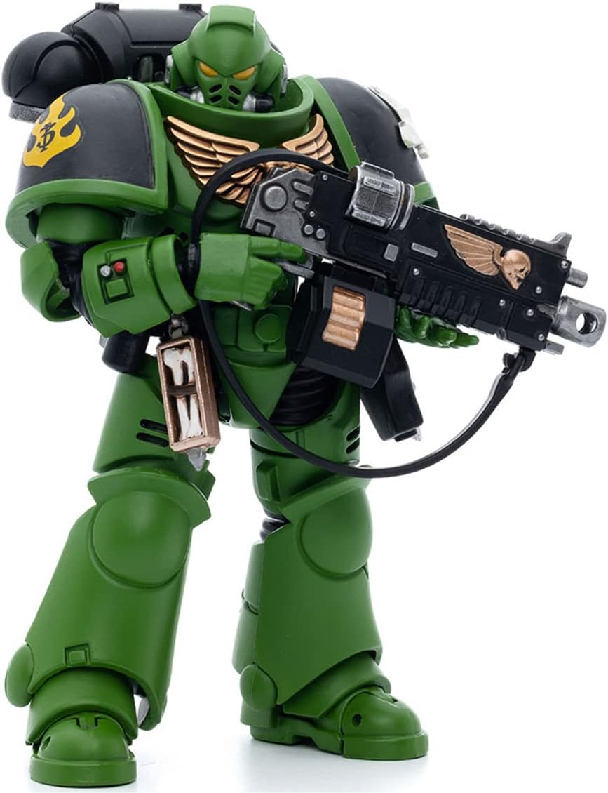 JoyToy - Figurines d'action de science-fiction sous licence officielle Warhammer 40K à l'échelle 1/18, série complète Salamanders Intercessors Brother Haecule