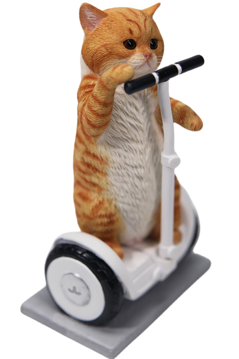 Figura de gato coleccionable JXK: Gato gris de pie, pintada a mano por expertos, realista, resina segura, miniatura a escala 1:6.