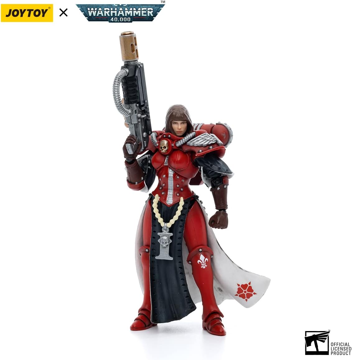 JoyToy 40K Adepta Sororitas Battle Sisters Order of The Bloody Rose Sister Lonell Figurine de collection à l'échelle 1:18