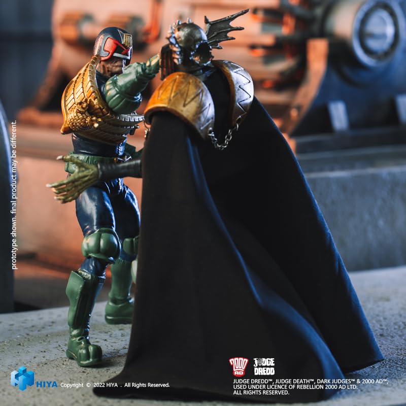 Figura coleccionable Hiya: Miniatura exquisita, Juez Dredd: Mirada al Puño de Dredd, Figura de acción en miniatura a escala 1:18 EMJ0252
