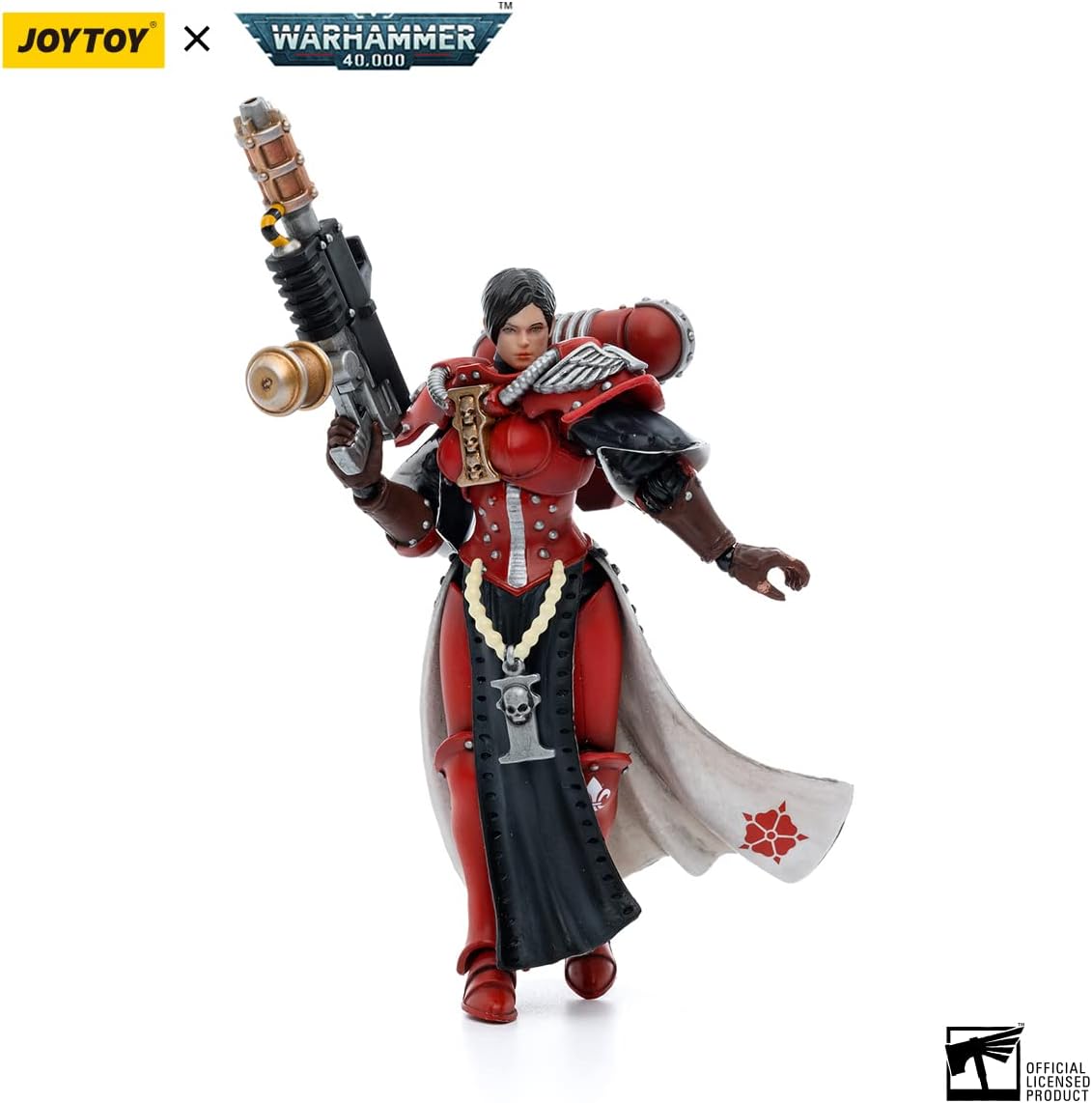 JoyToy ¡Á Warhammer 40K Figurines d'action de science-fiction sous licence officielle à l'échelle 1/18, série complète Adepta Sororitas (Ignacia, Bloody Rose)