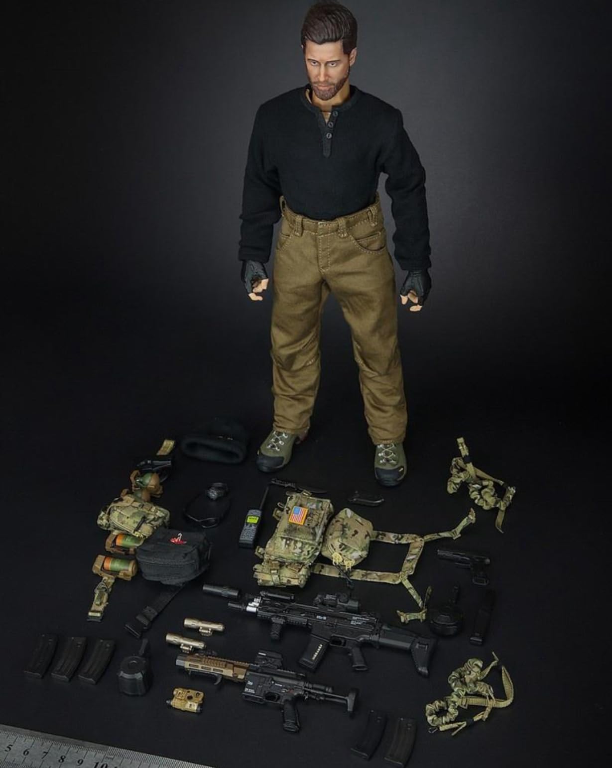 Figura coleccionable de Mini Times Toys: Figura de acción masculina en miniatura de estilo militar de las Fuerzas Especiales del Ejército de EE. UU., escala 1:6, M049