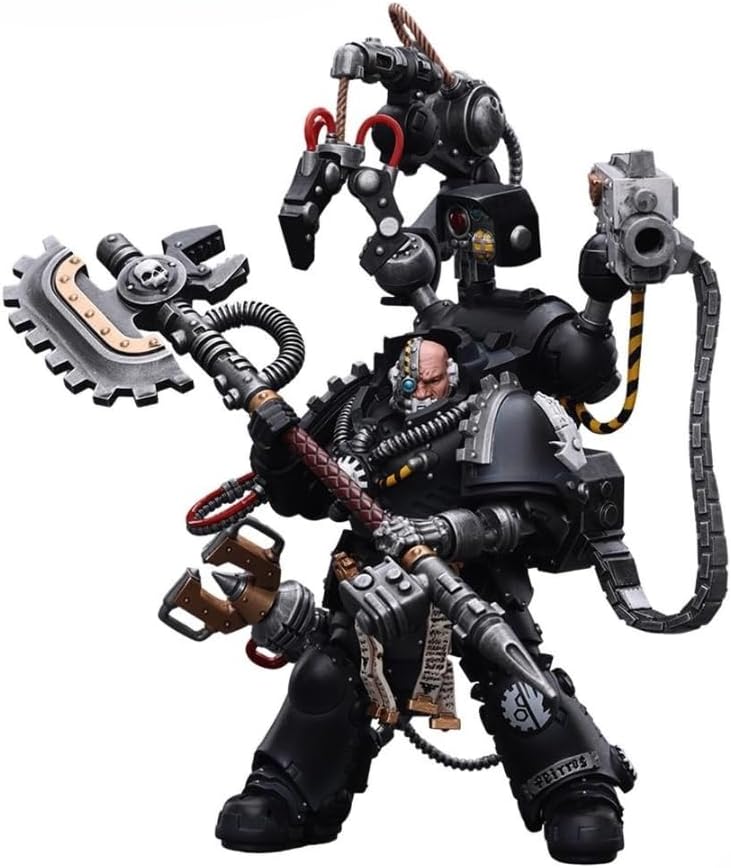 Figurine de collection JoyToy Warhammer 40K : Iron Hands, Père Feirros, échelle 1:18