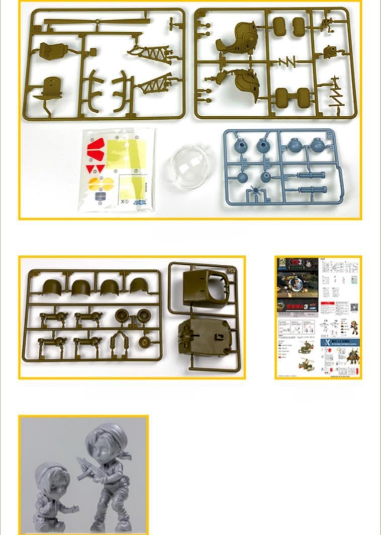 Kits de modelos de plástico: Metal Slug: vehículo de combate espacial ASV, figuras de acción coleccionables de estilo mecha anime