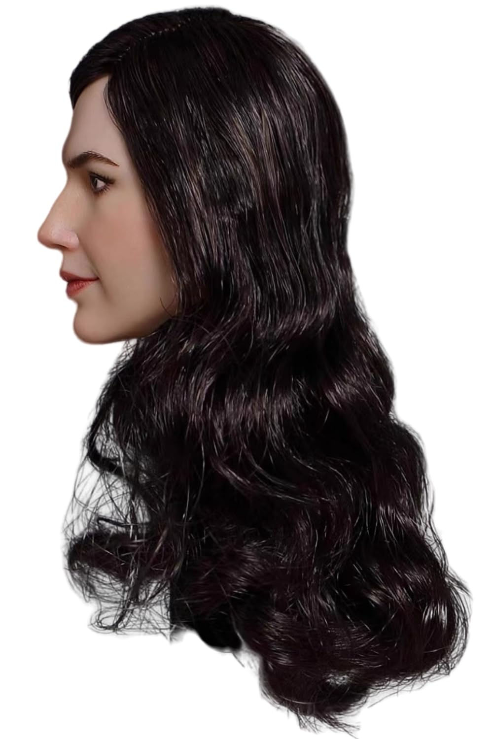 Escultura de cabeza femenina, niña europea de 12 pulgadas