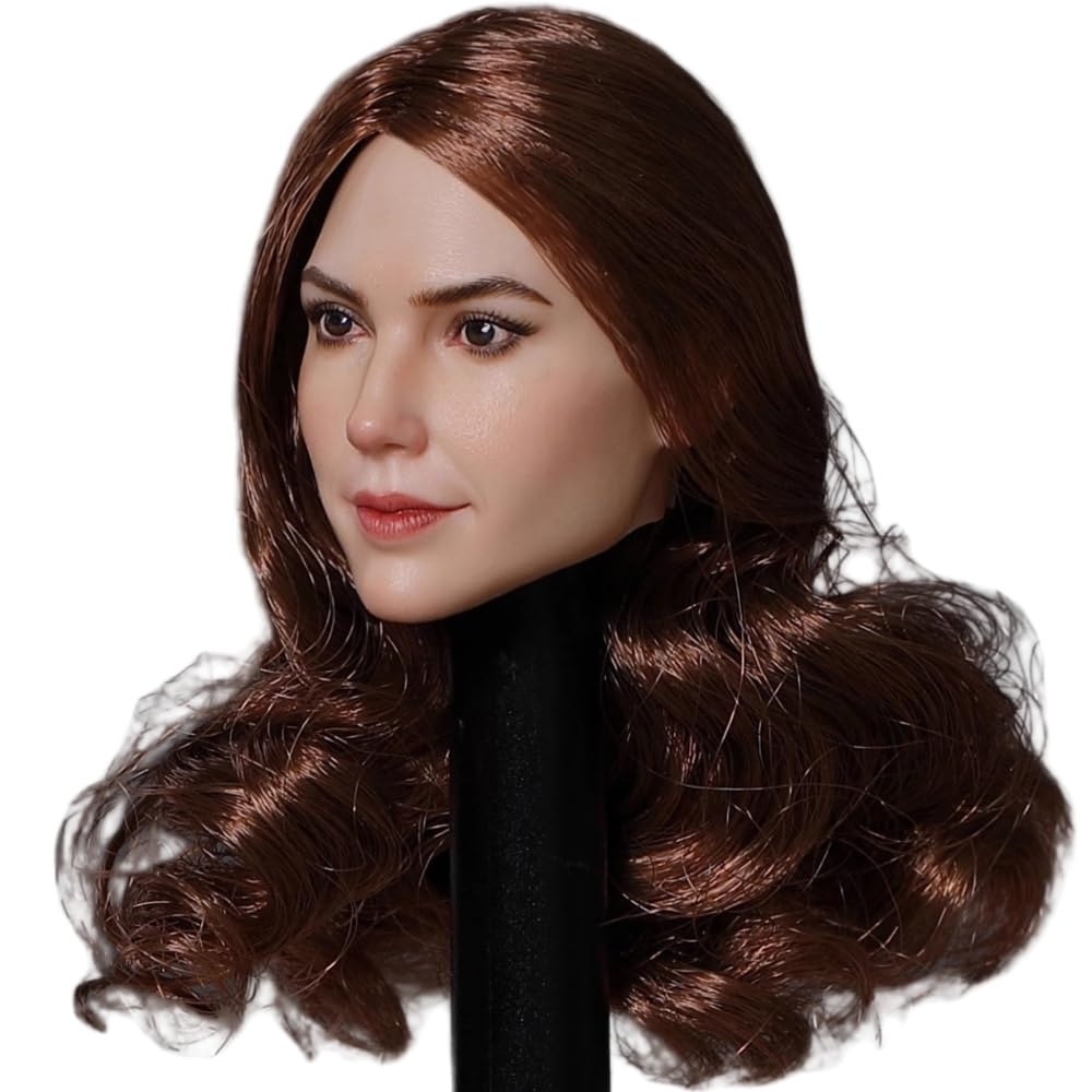 Escultura de cabeza femenina, niña europea de 12 pulgadas