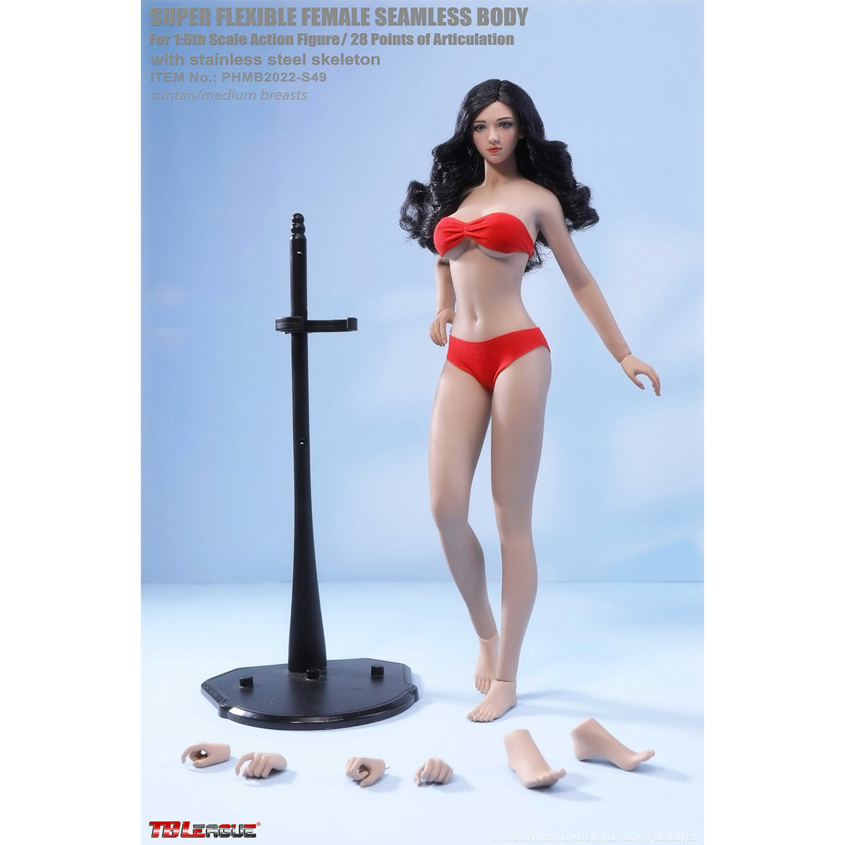TBLeague Female Seamless Slender Elegance Medium Bust Detachable Feet 1/6 Scale Action Figure Body