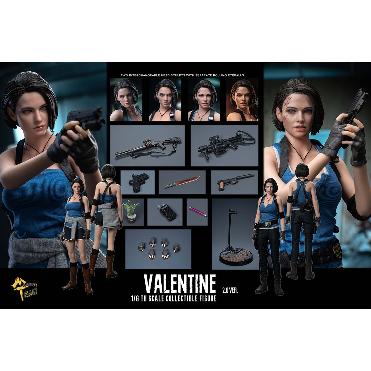 MasterTeam 1/6 Jill 2.0 Movable Eye Version Single Body Version Action Figure