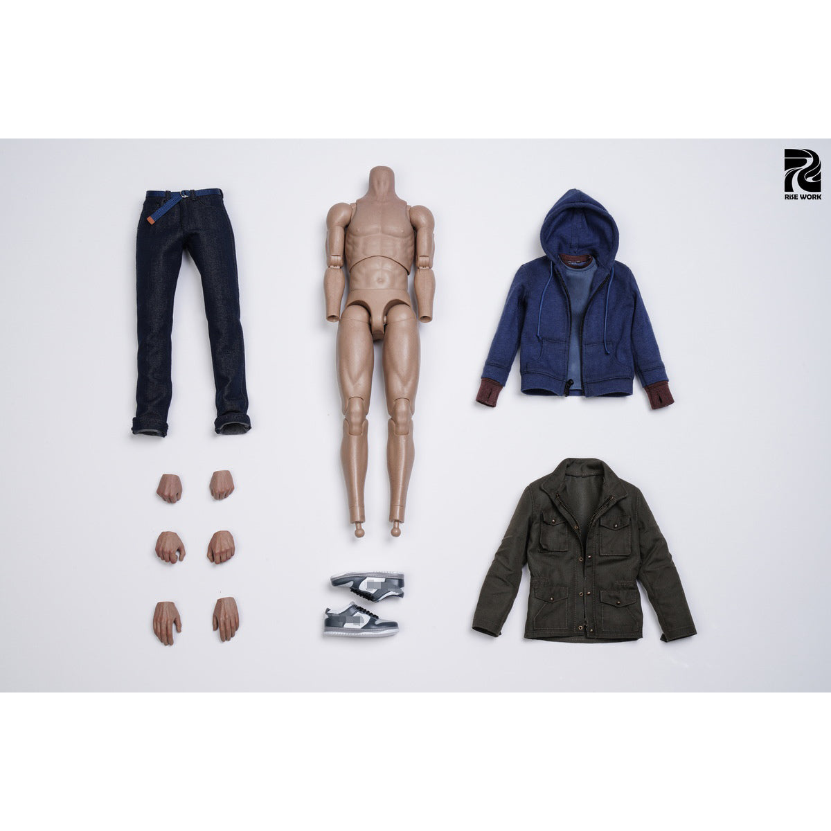 Rise work M65 Workwear Outfit Set RW03 No Head Sculpture Accessory Pack Fit 1/6 Scale 12-inches Figure