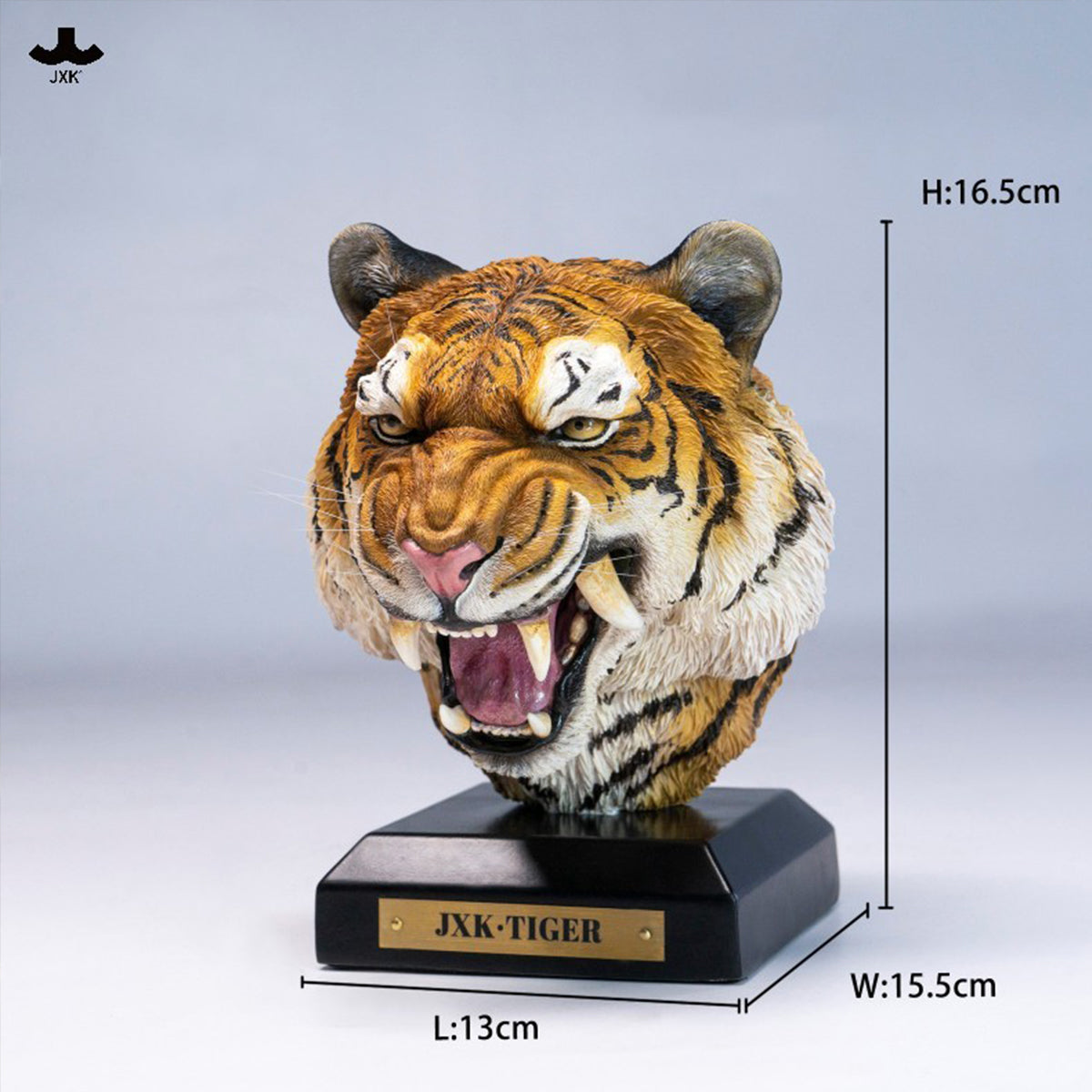 JXK SA004 Tiger Head Statue Realistic Collectible Animal Figurine