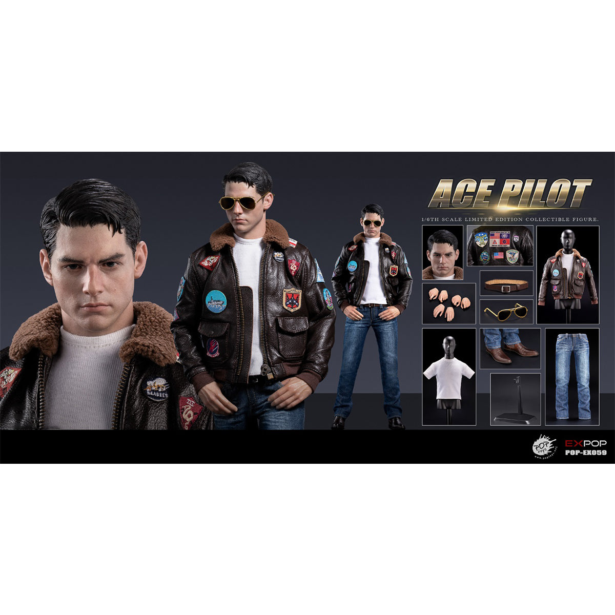POPTOYS Ace Pilot Jacket Edition Action Figures