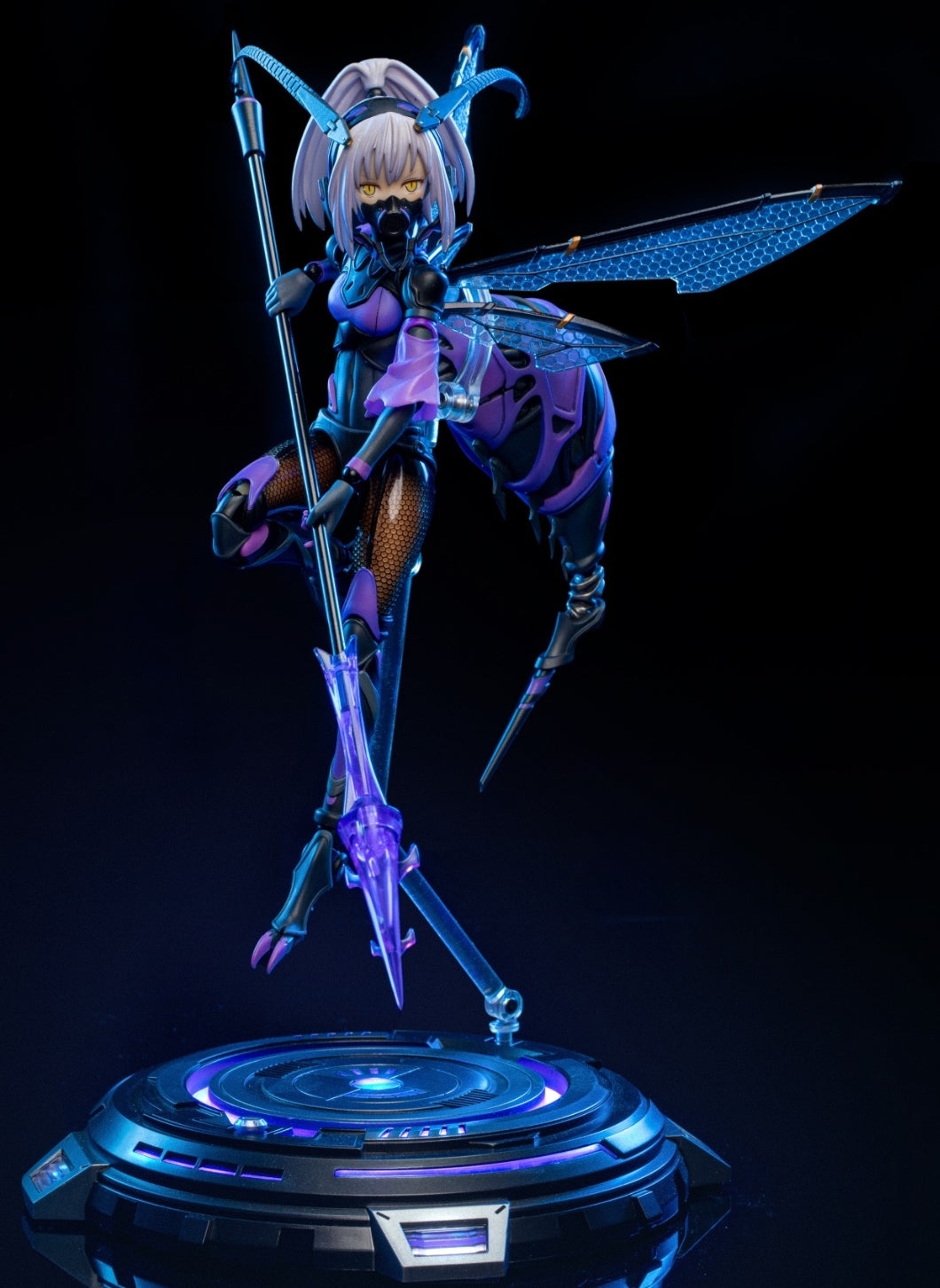 Accesorio para figura de acción 86TOYS a escala 1/12: Soporte luminoso para exhibición de figuras coleccionables en miniatura de 6 pulgadas, color negro, KH-02B