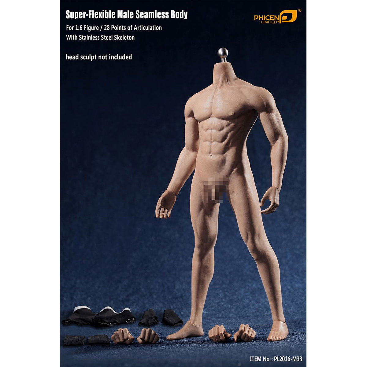 TBLeague, Seamless Male Muscular Body Suntan-Skin, Action Figures Body