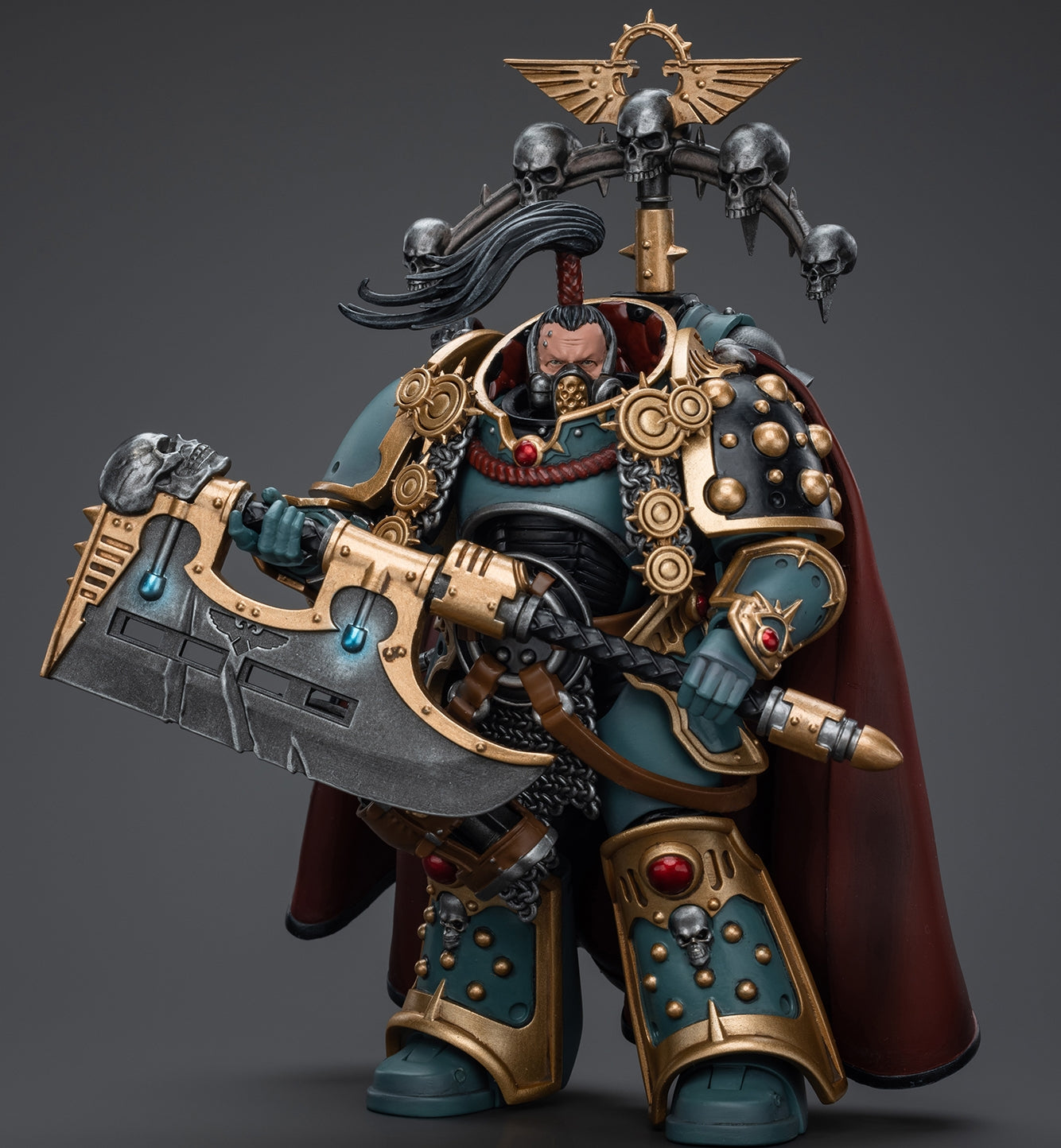 Figurine de collection JoyToy Warhammer The Horus Heresy : Préteur de la Légion des Fils d'Horus avec hache énergétique, échelle 1:18, JT9503