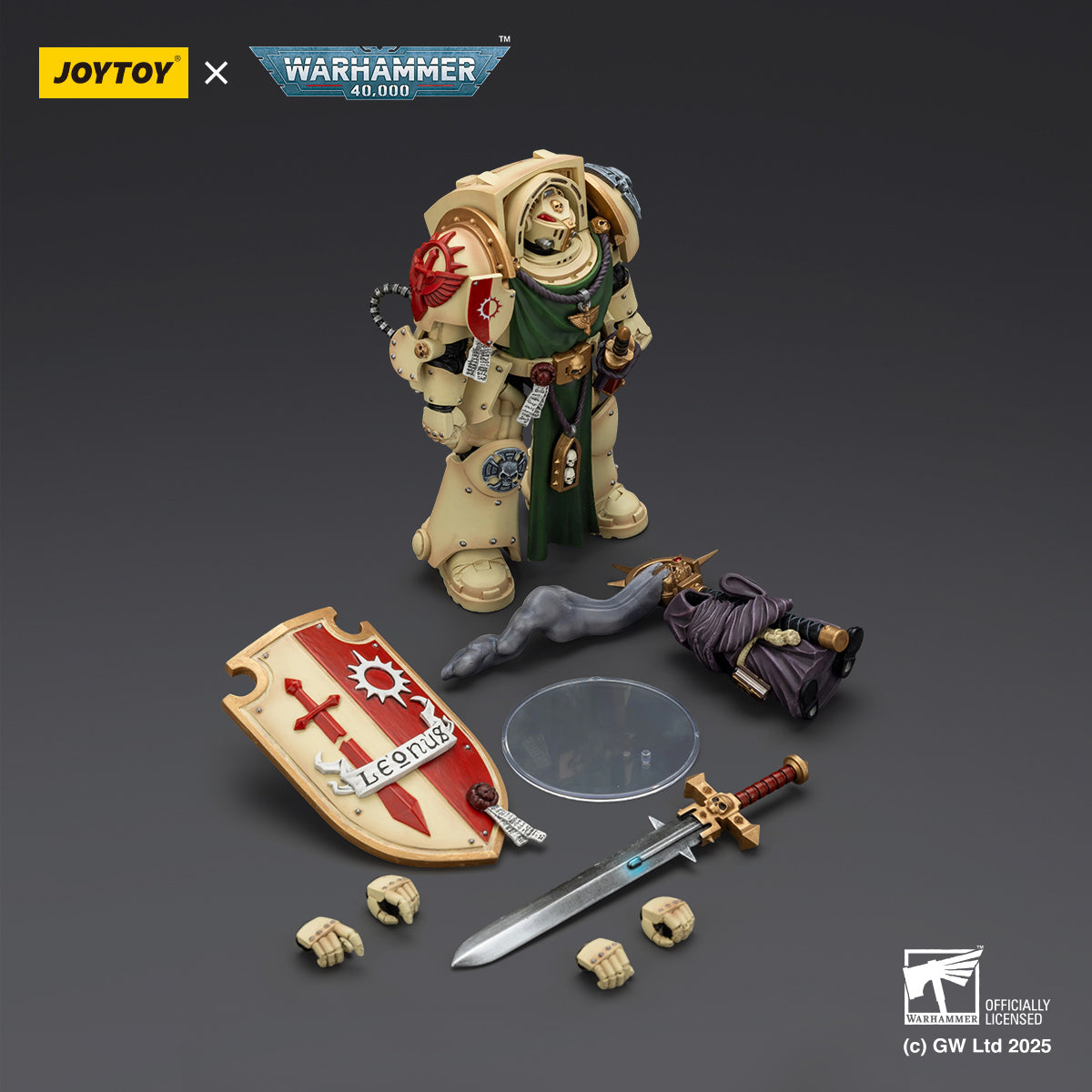 JOYTOY Dark Angels Deathwing Knight With Power Sword Storm & The Sanguinor with Encarmine Broadsword 1/18 Scale Action Figure