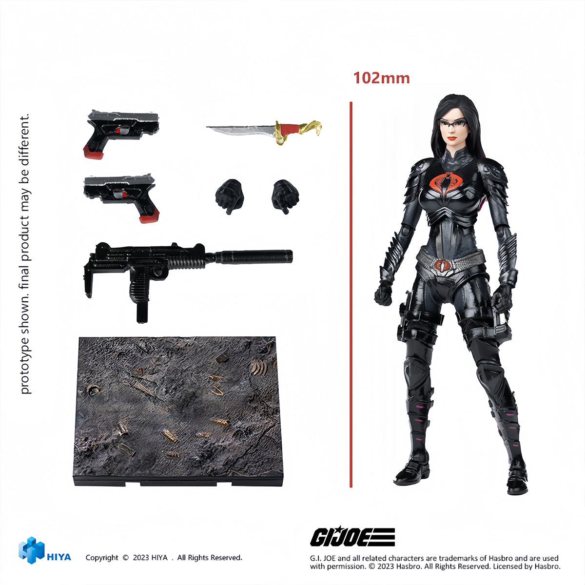 HIYA : Superbe figurine féminine Mini GI Joe Baroness