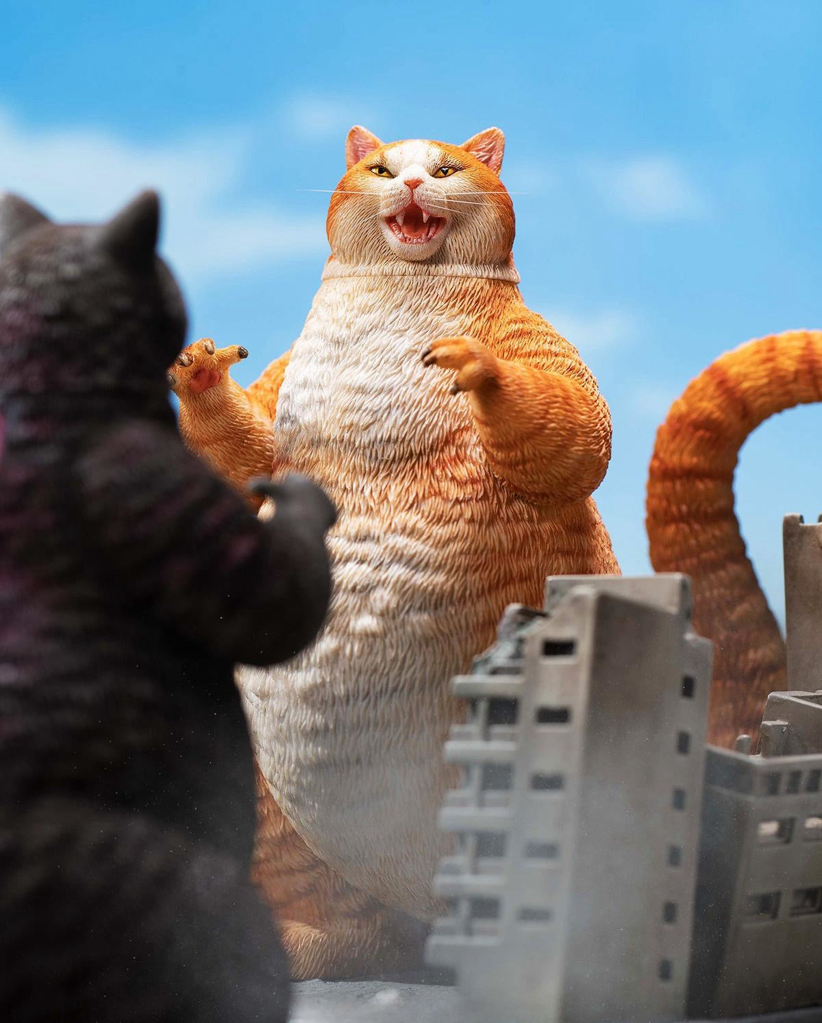 JXK JXK226c Meowzilla Base Expertly Hand-Painted Lifelike Animal Figurine