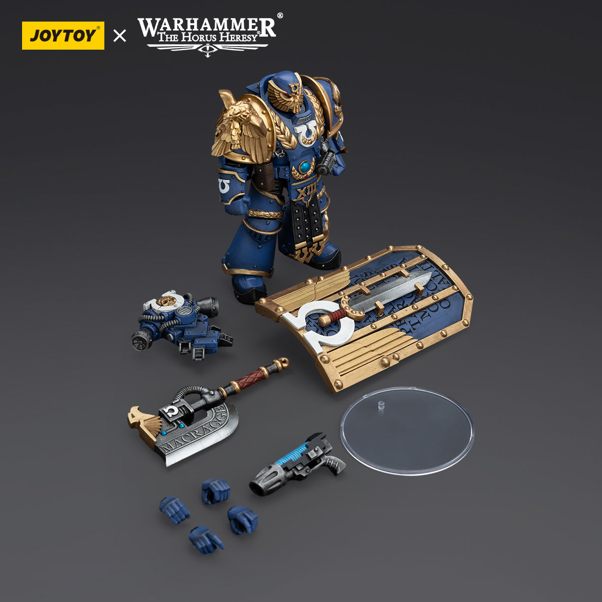 Figura de acción JOYTOY Warhammer La Herejía de Horus Ultramarines Invictarus Suzerain Squad Suzerain 2