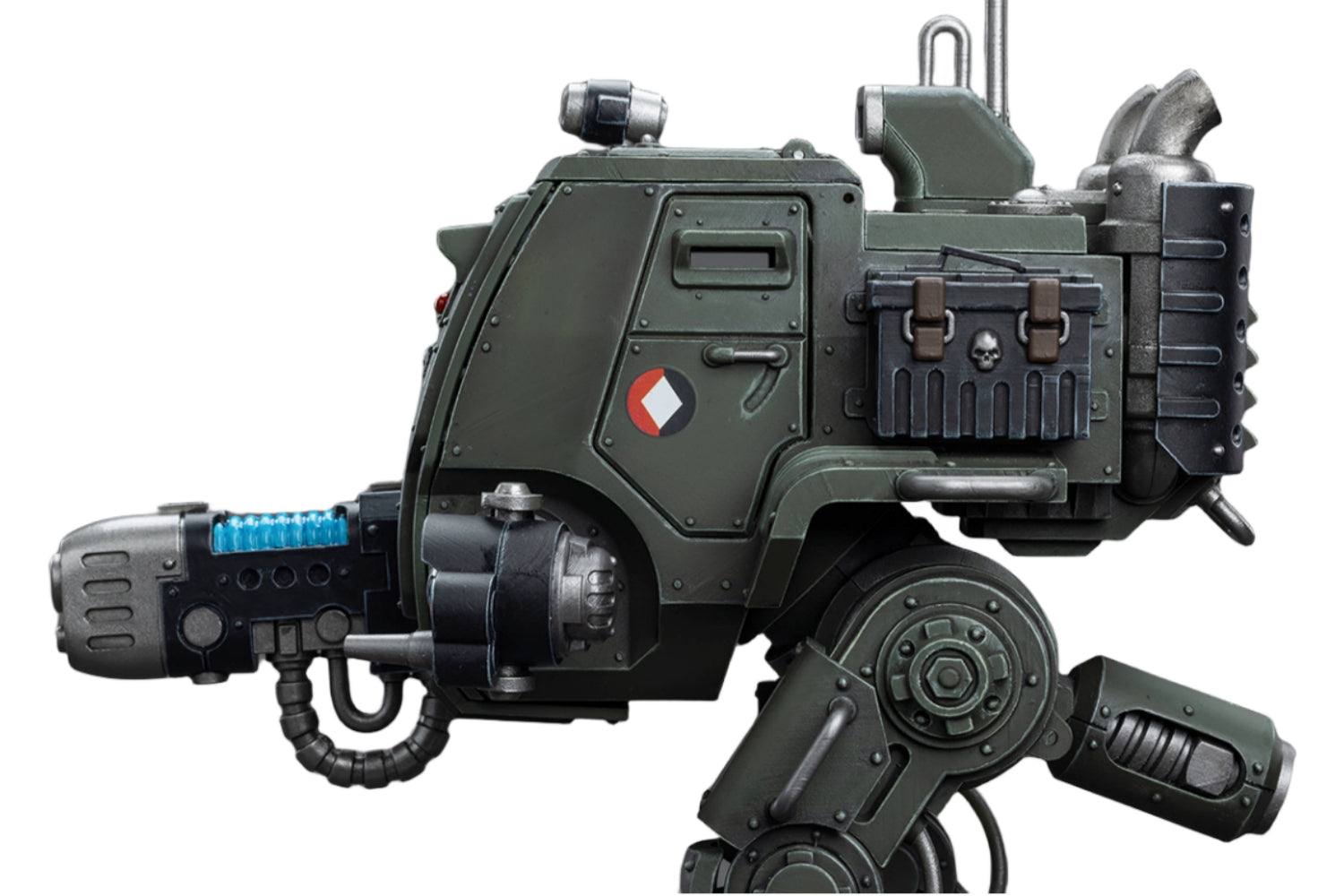 JoyToy Warhammer 40K Figurine à collectionner : Astra Militarum Cadian Armored Sentinel à l'échelle 1:18, figurines d'action JT8940