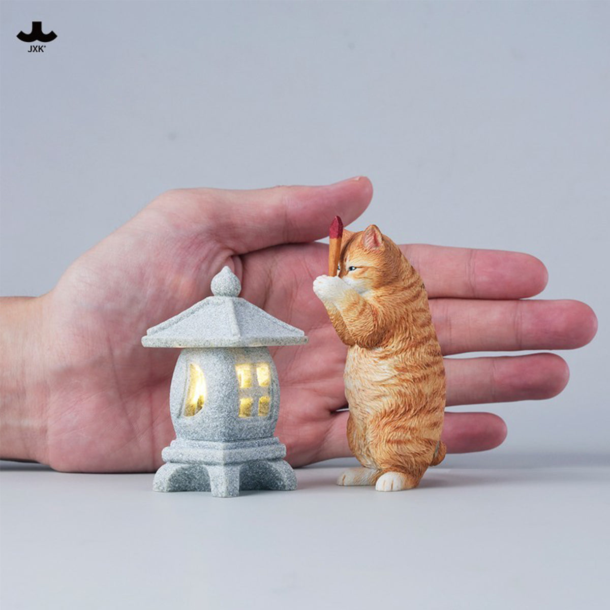 JXK Wishing Cat (JXK341) Static Expertly Hand-Painted Lifelike Animal Figurine