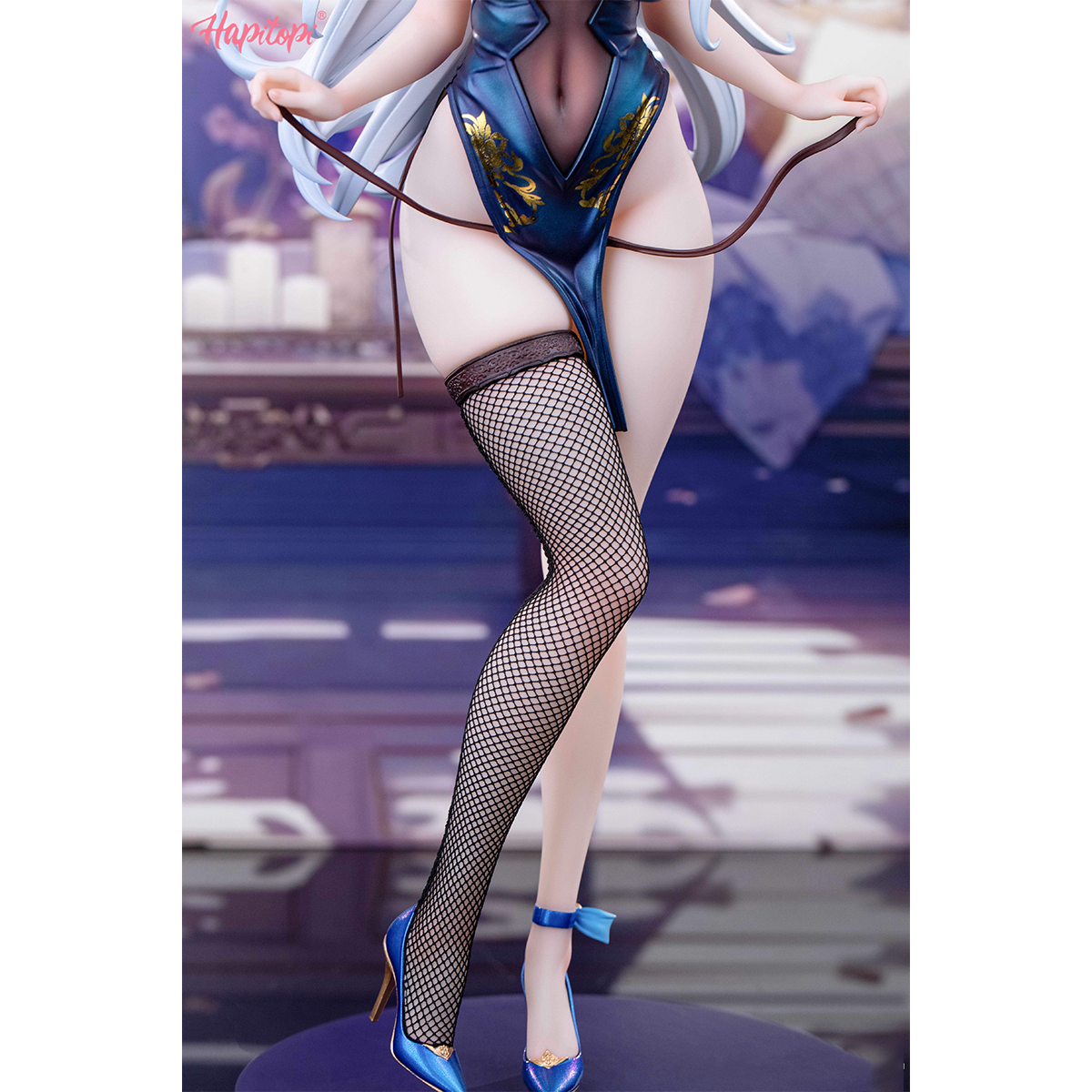 (Only Shipped to the US) Hapitopi 1/6 Scale Real Fishnet Stockings Tracking Eyes Thermochromic Paint Victorious Bunny Girl Anime Figurine Age 15+