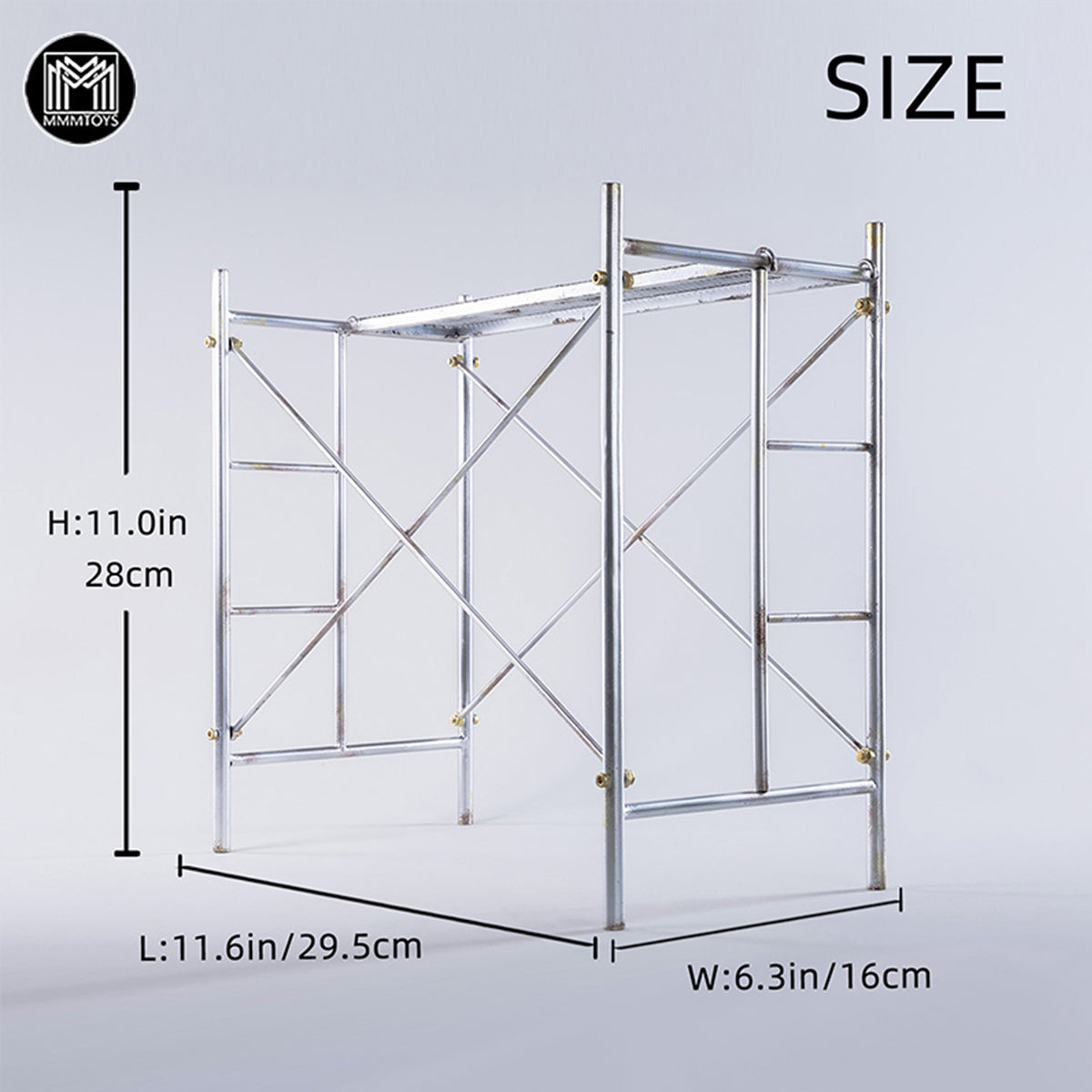 MMMTOYS Industrial Scaffolding Scene Base Fit 1/12 Scale Action Figure