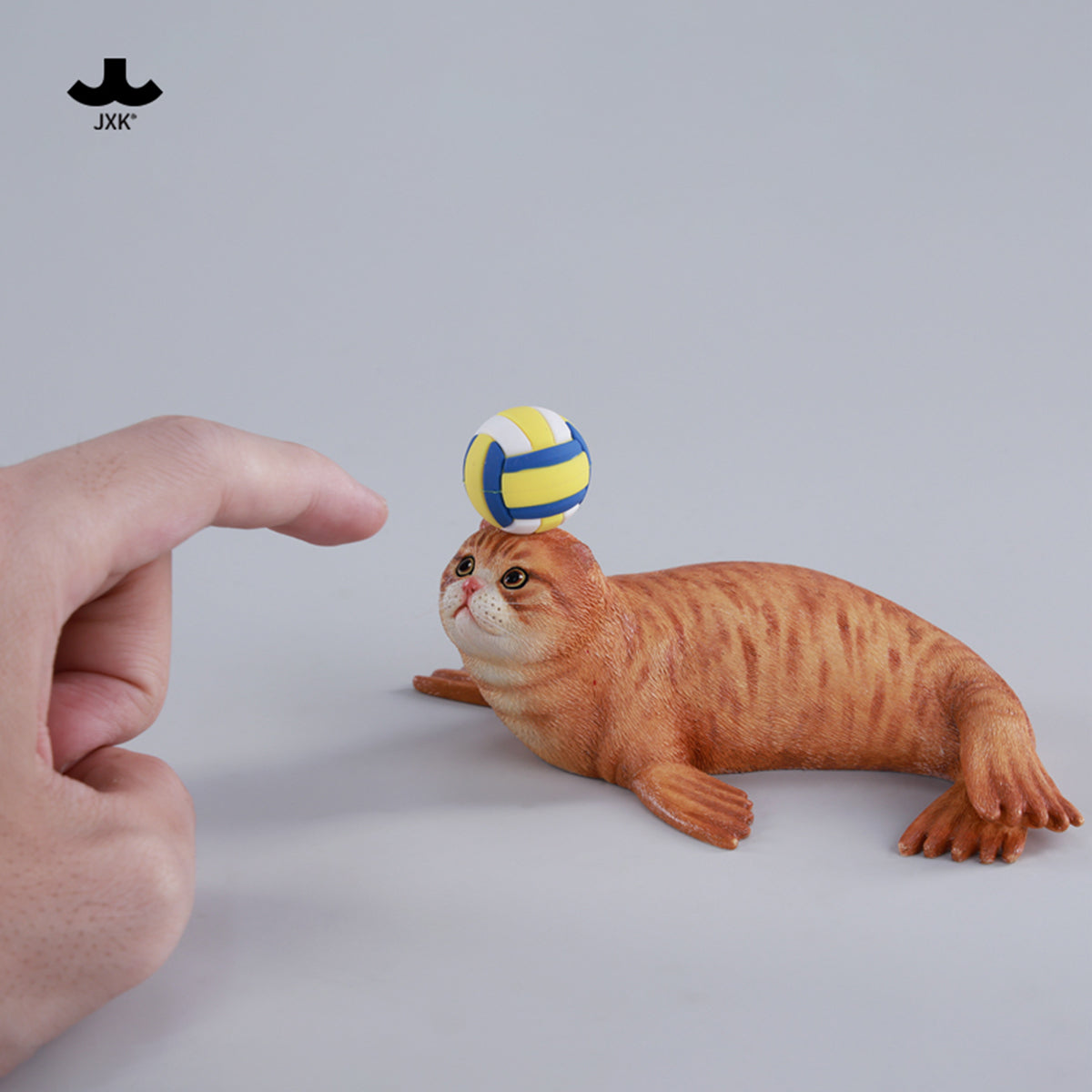 JXK Seal Cat Meow Group Static Animal Figurine