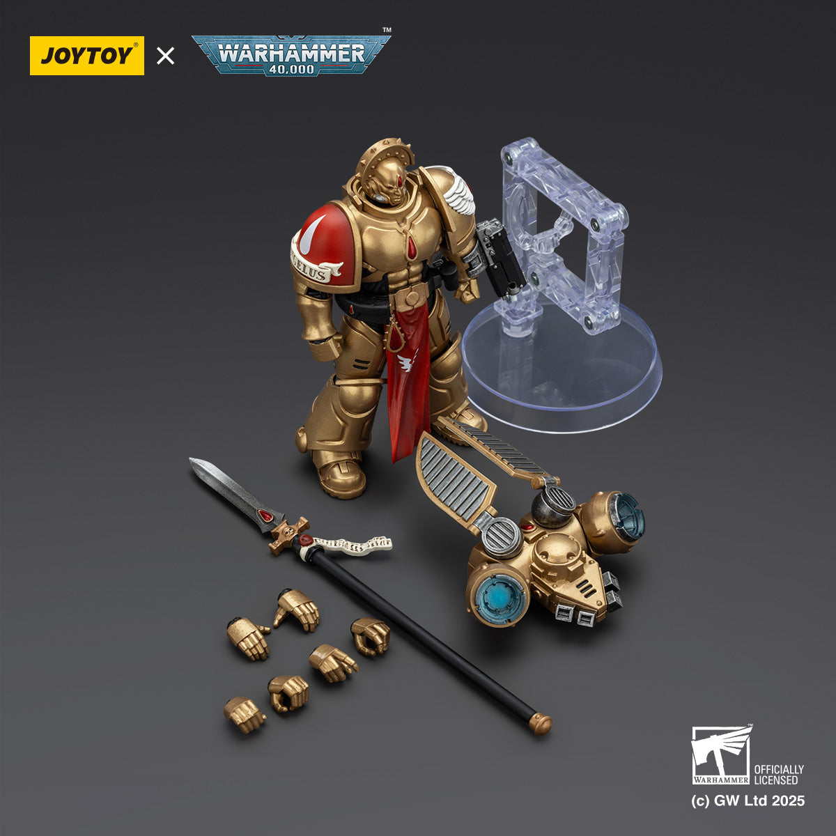 (Only Shipped to the US) JOYTOY Blood Angels Sanguinary Guard 2 with Angelus Boltgun and Encarmine Spear JT01857 1/18 Scale Action Figure