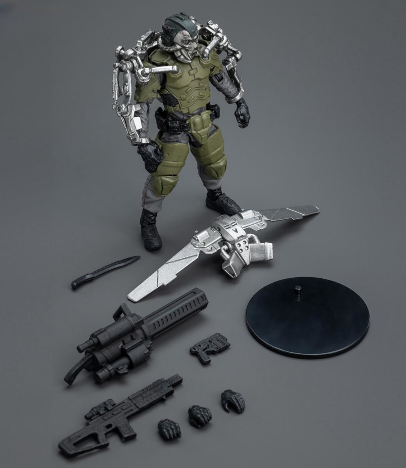 Figurine militaire de collection JoyToy : Pack Army Builder Loup solitaire avec exosquelette, figurines d'action à l'échelle 1:18 JT1750