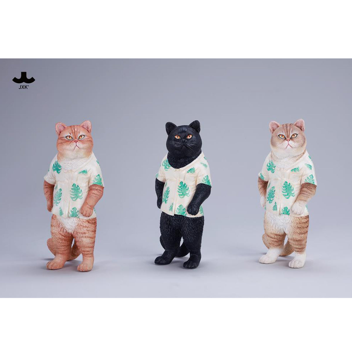 JXK, Tropical Cat Stand, Static Cat Animal Figurine