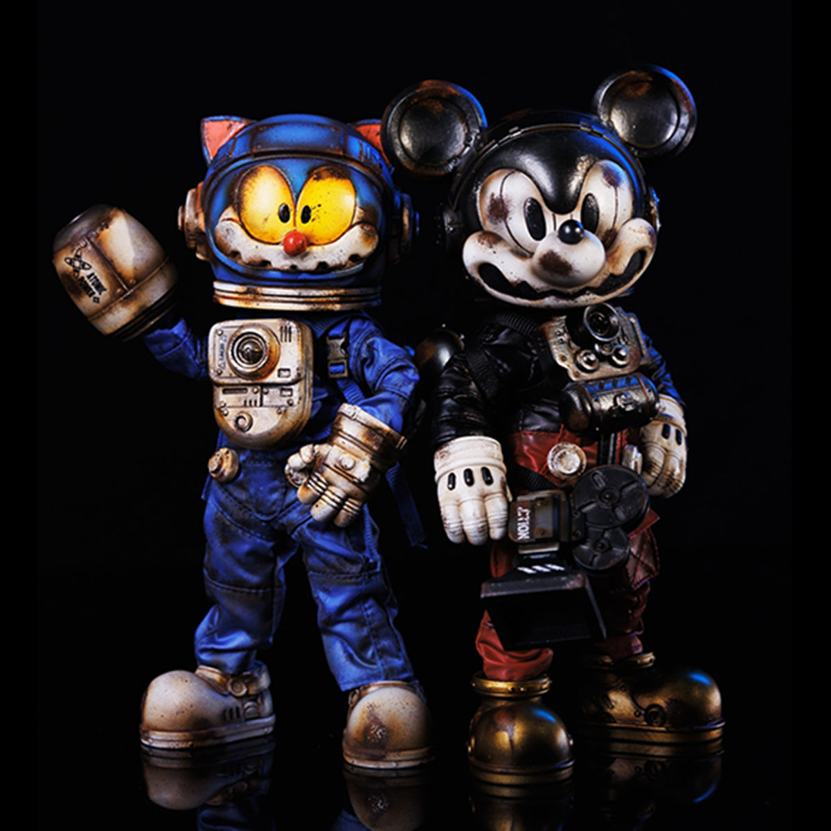 WeArtDoing Time Warrior Series Wasteland: Space Mouse Thunder Fighter-Blue Action Figure