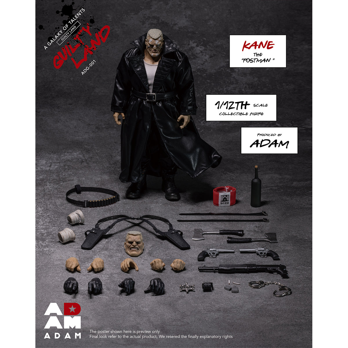 ADAM Guilty Land - Kane The Postman 1/12 Scale Action Figure